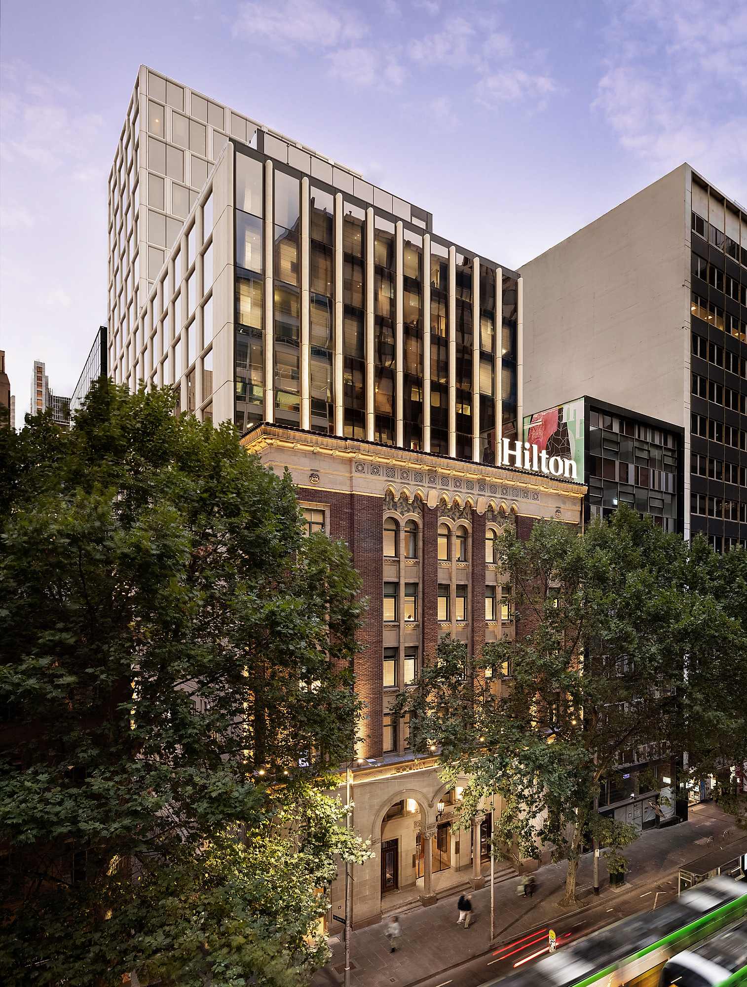 Interior photograph of Hilton Melbourne Little Queen Street by Paul Gosney